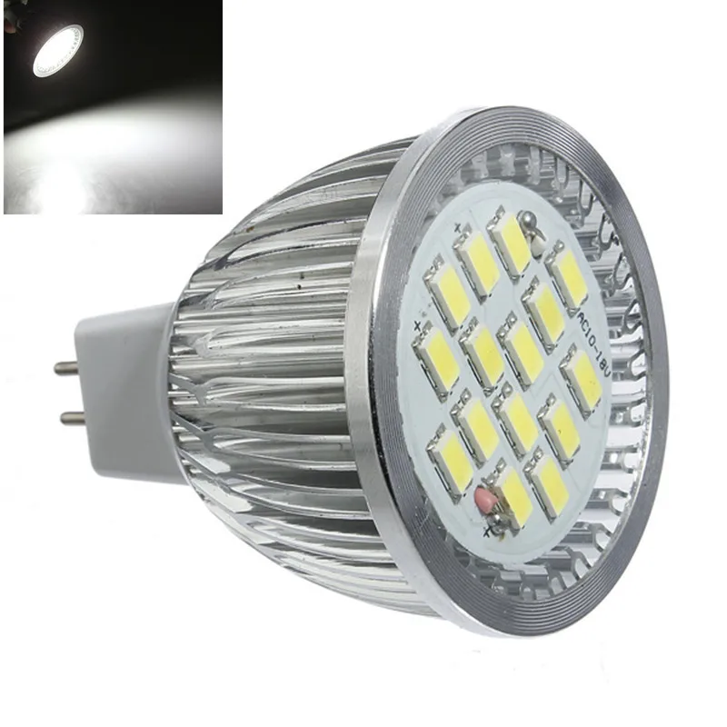 

6W LED Lamp 12V 480-530LM 5630 SMD MR16 Spotlight Cold White Energy Saving Lights for Home Decoration Ampoule