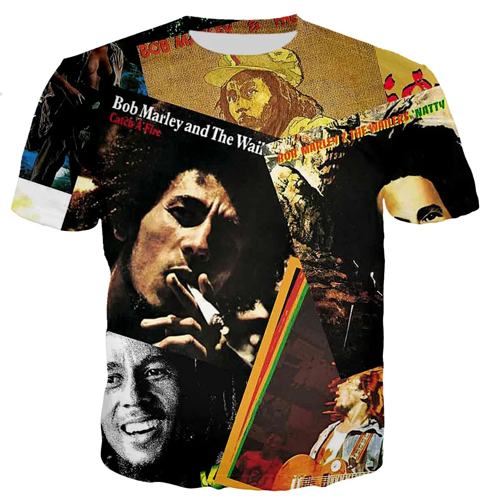 Bob Marley Men/women New Fashion Cool 3D Printed T-shirts Casual Style Tshirt Streetwear Tops Dropshipping