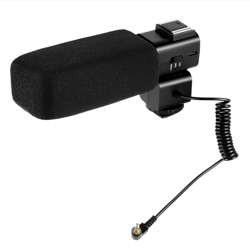 Ordro On-Camera Stereo Microphone for YouTube Vlog Live Streaming DSLR DV Camcorder Video Sound Recorder