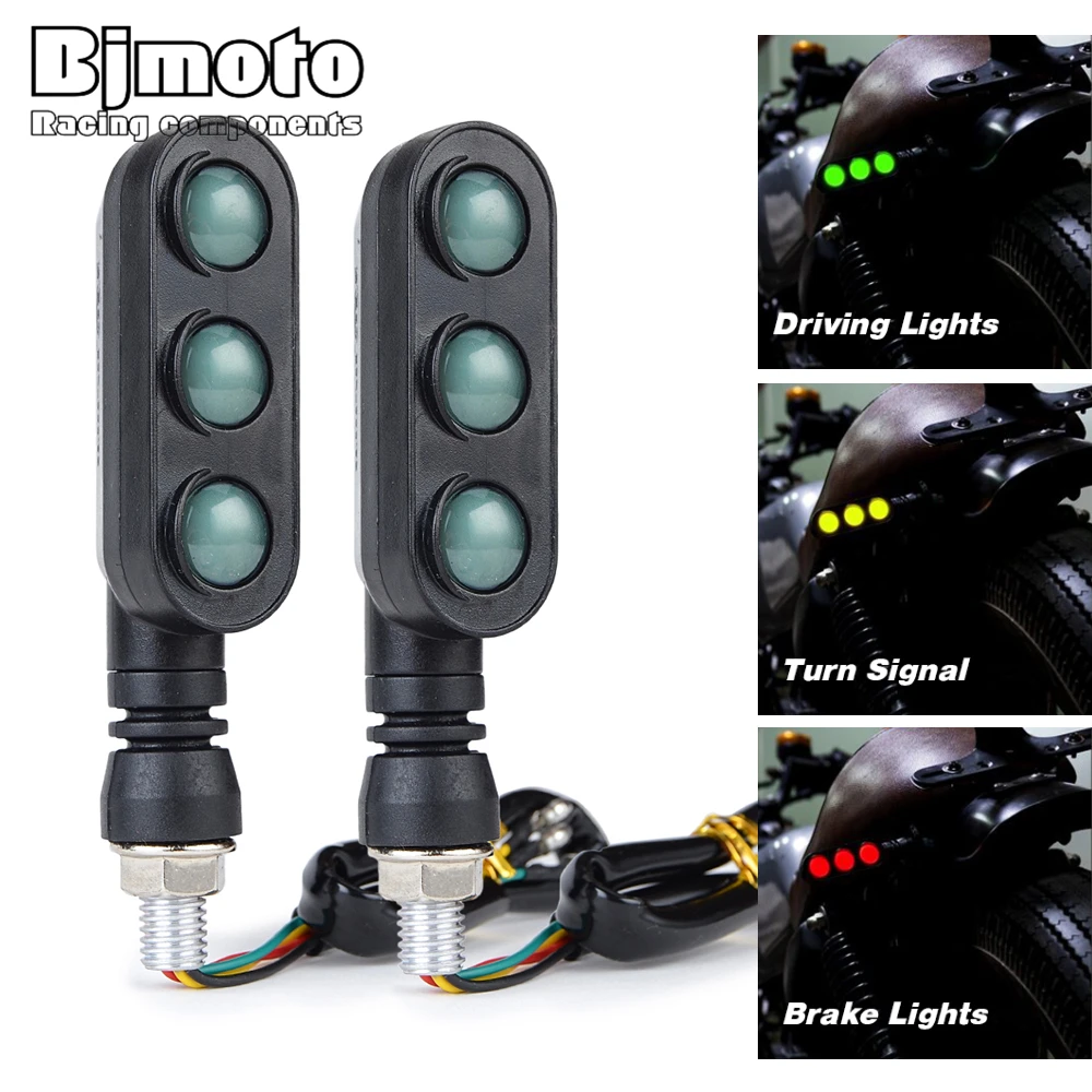 Universal Turn Signal Light Motorcycle Emark Runing Lights Brake Stop LED Lamp Indicators  Blinkers Flashers For Yamaha Honda