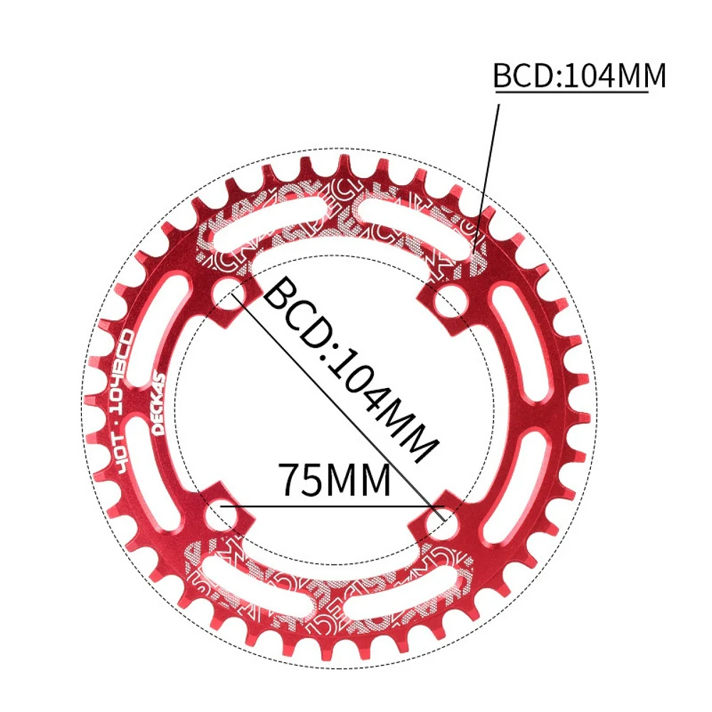 Oval / Round 104 BCD Chainring (Narrow Wide) | 40T to 52T | Fits 8-12 Speed MTB Crankset | Aluminum Alloy
