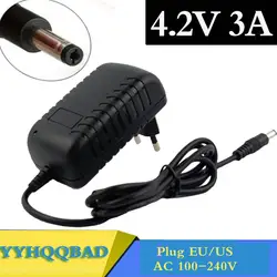 Caricabatterie adattatore di alimentazione cc 4.2V 3a 5.5*2.1mm per batteria li-po agli ioni di litio 1serie 4.2V 3.7V 3.6V 18650