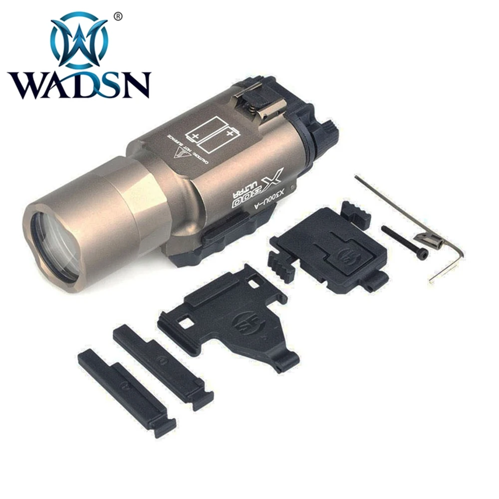 

WADSN X300 Ultra X300U Airsoft Weapon Flashlight Pistol Scoutlight X300U 510lumens Hunting Flashlight for 20mm Picatinny Rail