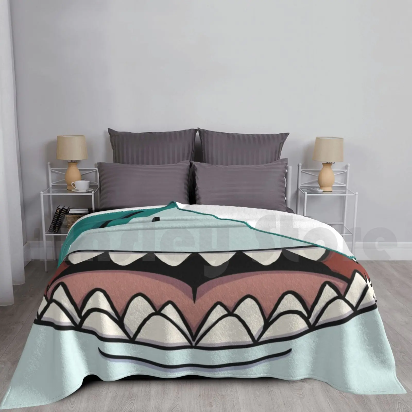 

Shark Face Blanket Super Soft Warm Light Thin Shark Animal