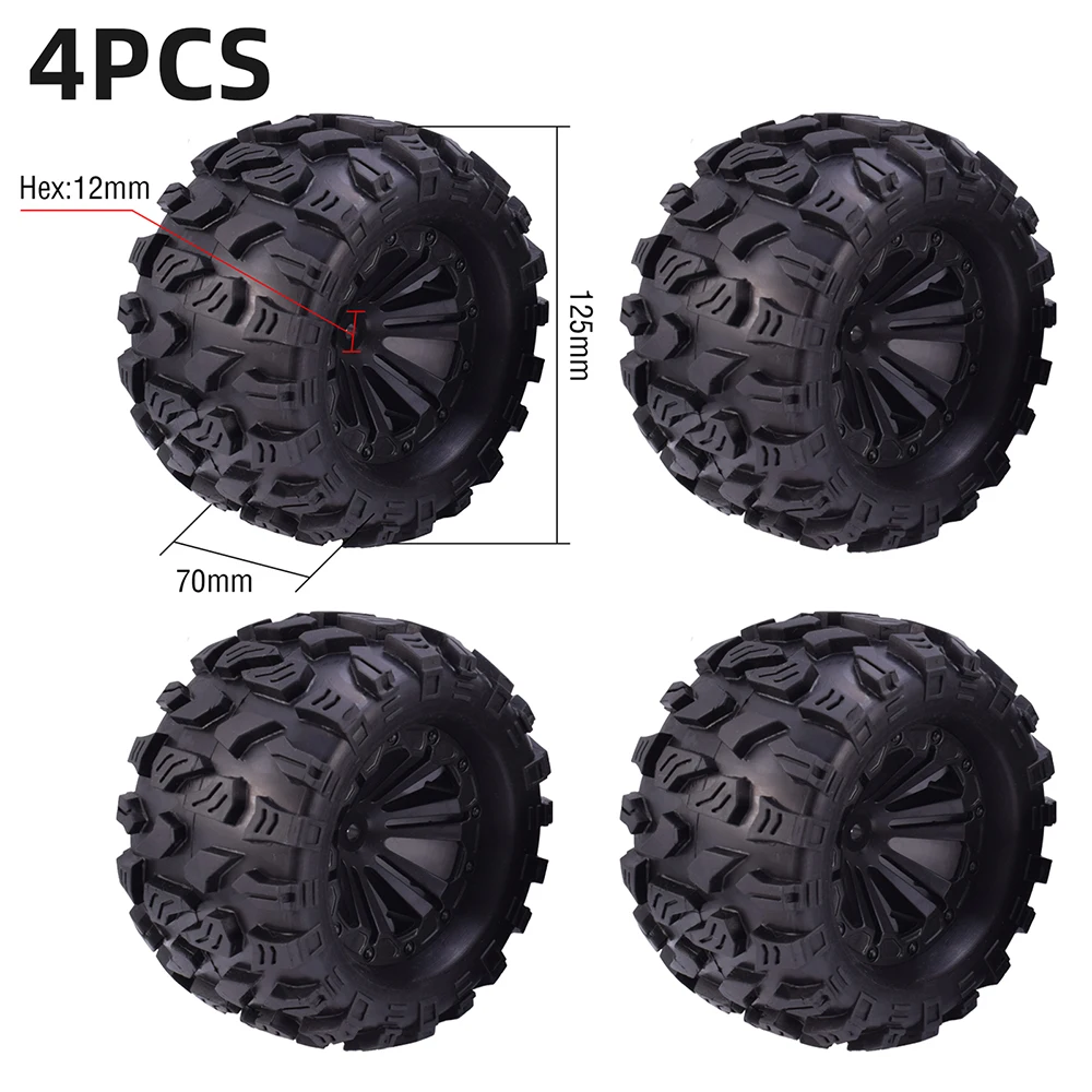 Band 12Mm Wielnaaf Wielen Voor Rc Auto 1/10 Monster Truck Off Road Traxxas Scx10 Hpi Hsp Tamiya Kyosho Wltoys Auto-Accessoires