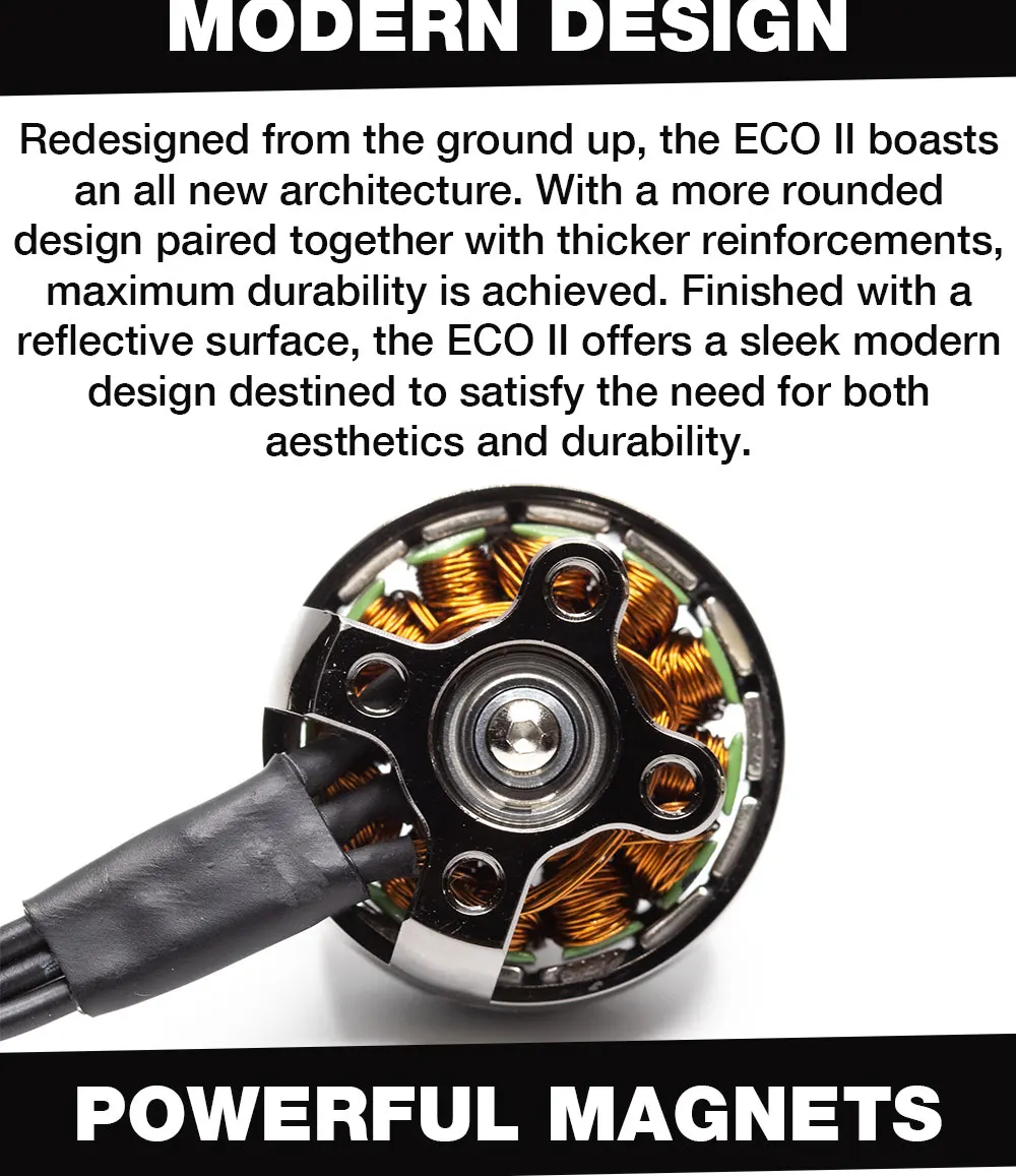 4 Stück EMAX ECO II 2807 6S 1300KV 5S 1500KV 4S 1700KV Bürstenloser Motor – Detail 6