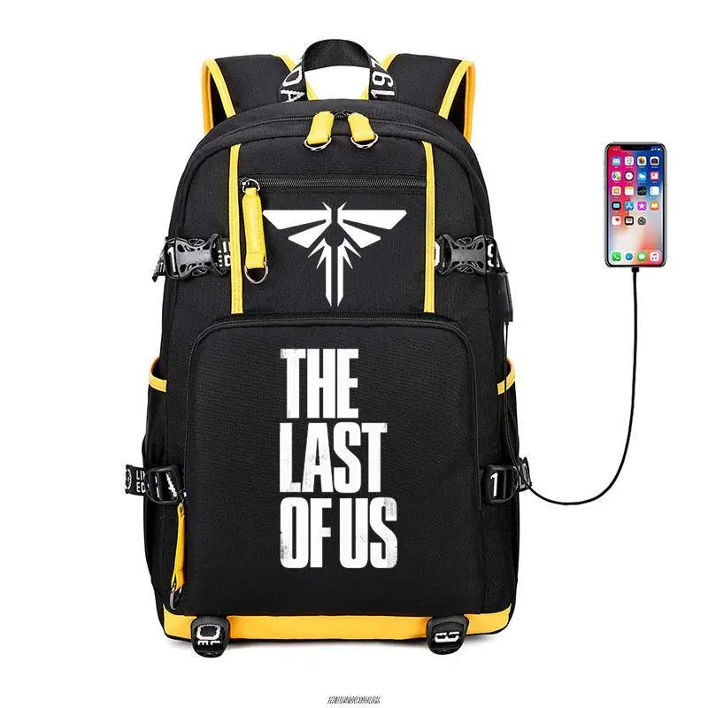 The Last of Us USB Backpack Games School Backpacks For Teenagers Cosplay Boys Girls Laptop Bags Travel Rucksack