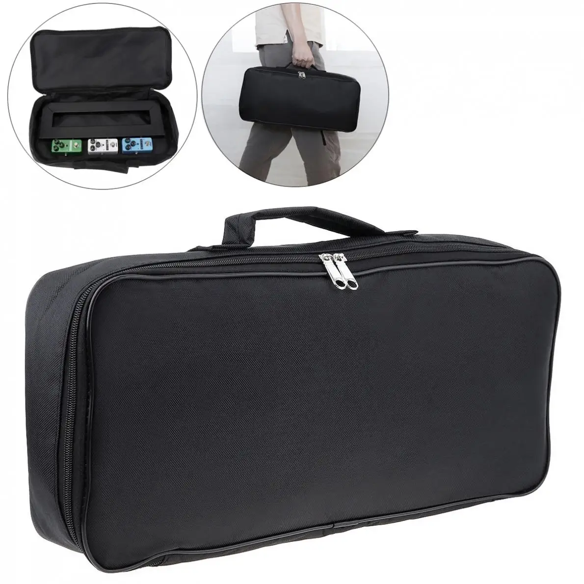 Guitar Effects Pedal Board Bag 45 x 20 x 8cm  Add Cotton Thicken Waterproof Universal Portable Guitar Pedal Soft Case