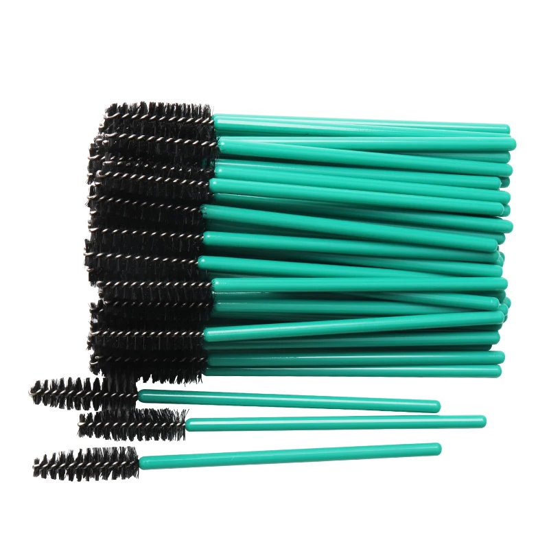 50 Stück Einweg-Nylon-Mascara-Applikatoren Wimpernbürsten für Wimpernverlängerung Damen Make-up Pinsel Werkzeuge – Detail 7