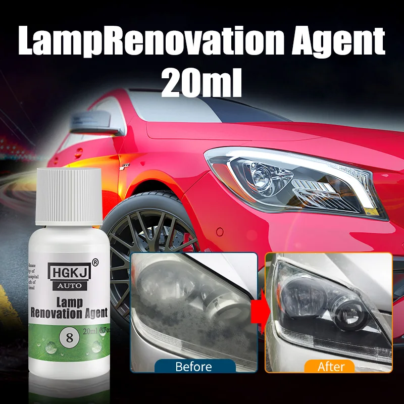 Car Headlight Polish Restoration Kit Brightening Headlight Repair Lamp Renovation Agent Lamp Cleaning Car Care HGKJ 8