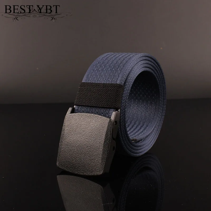 Best YBT Unisex Canvas Belt Alloy Smooth Buckle Belt Casual Tidal Current Jacquard Belt Man Casual Cowboy Belts Polychromatic