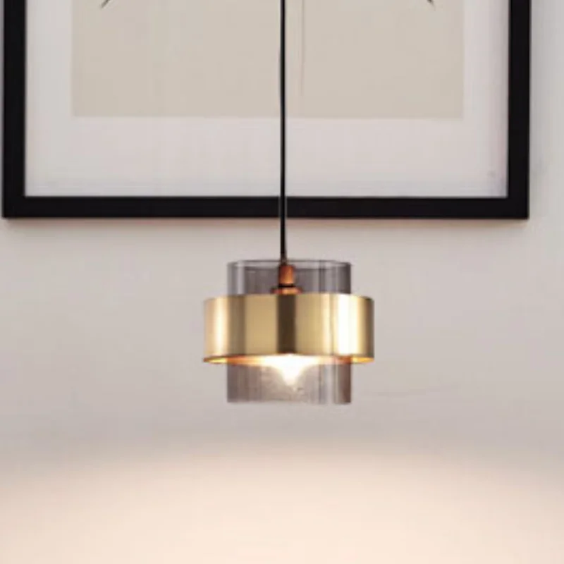 

Modern Grey Glass Pendant Light Fixture Lighting Bedside Bedroom Kitchen Dining Living Room Restaurant Home Decor Hanging Lamp