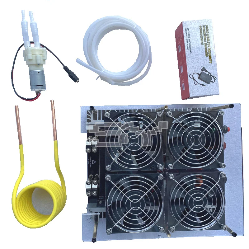 

New 5KW/5000W ZVS Induction Heater Induction Heating PCB Board Heating Machine Melted Metal + Coil+Pump