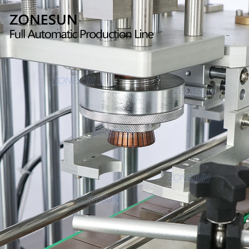 ZONESUN Automatische Parfüm Vakuum Flüssigkeit Füllung Capping und Runde & Square Glas Flasche Kennzeichnung Maschine