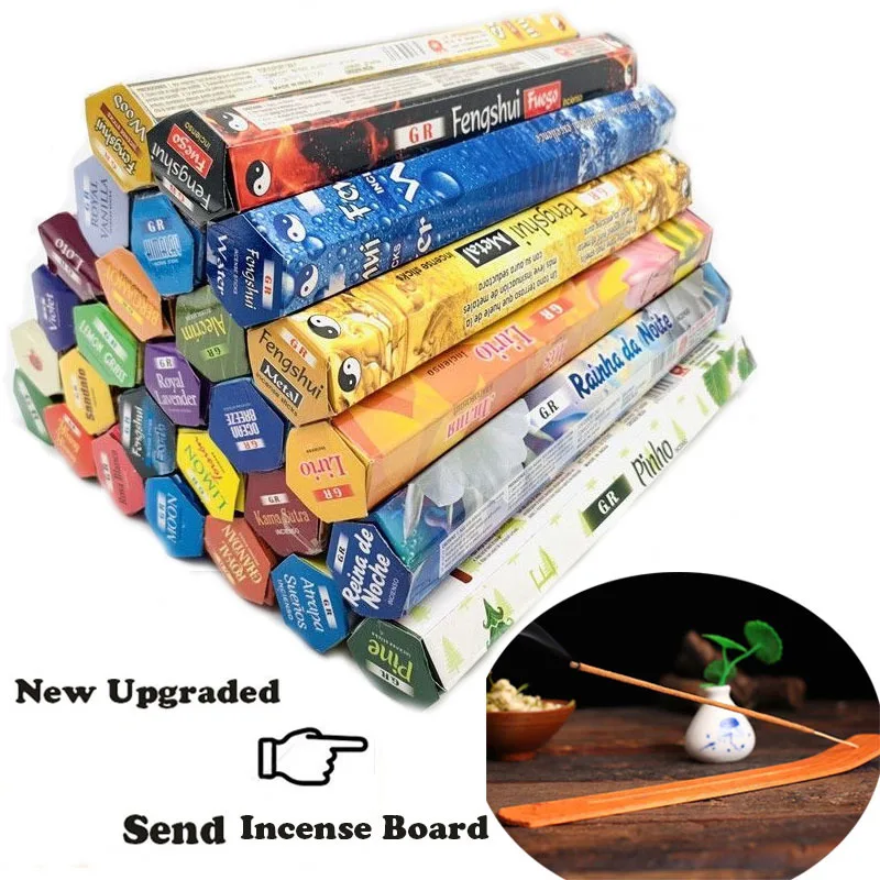 

GR Incense Send Board 20 Sticks Household Bedroom Toilet Agarwood Flavor Natural India Incense Coco Floral Lavender Sandalwood