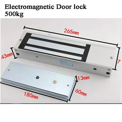 12V 500kg Gate Electromagnetic lock Magnetic electric lock 1200lbs School/Hospital/Garage/Home Access control Single Door opener