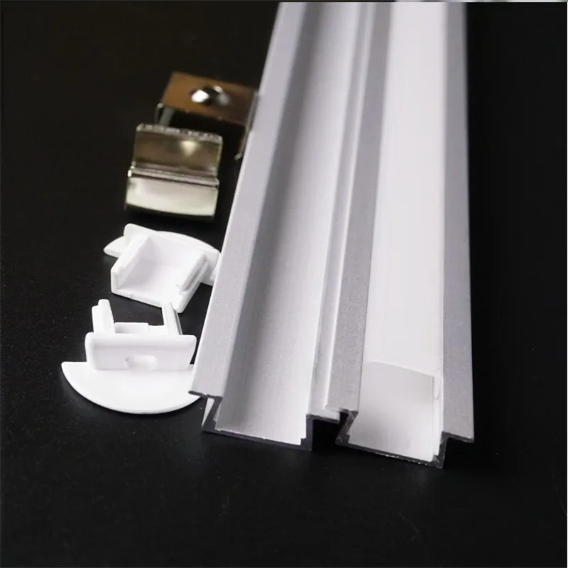 5-30Pcs/Lot 1m Long Led U Aluminium Profile For Strip 5050/5730 10-12mm Pcb Bar Light Aluminum Housing Diffuser