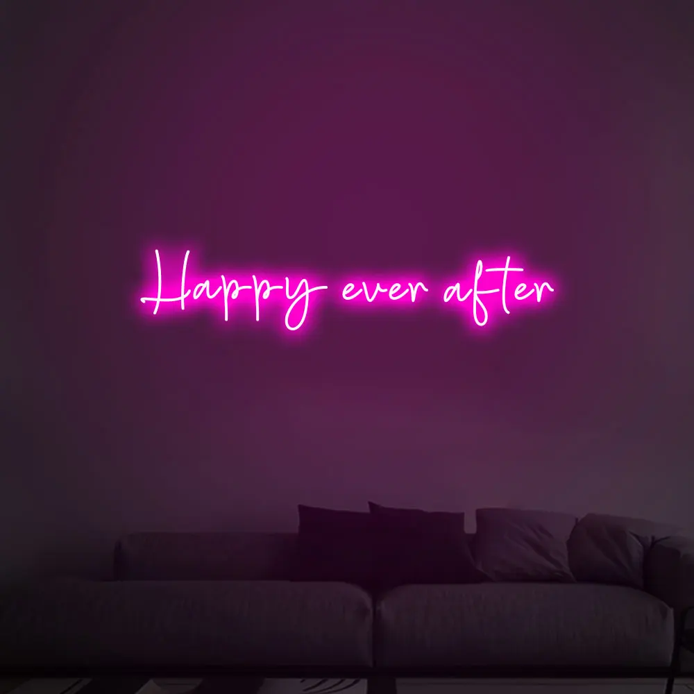 Happy ever after Neon Sign ,Customas Neon Lights Room Decoration Wedding Party Christmas Decor