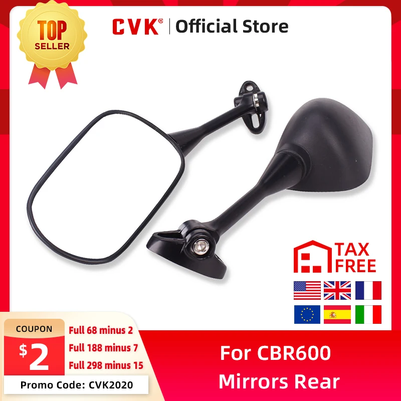 CVK Mirrors Rear View Mirror Inverted For Honda CBR600 F5 F4I Horizon Z1000 Motorcycle Accessories