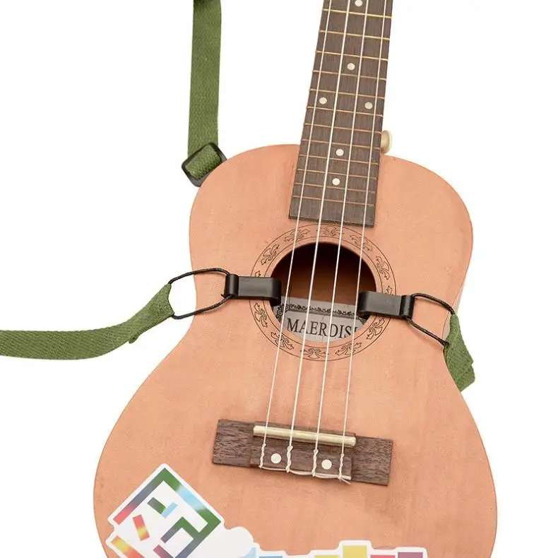 Guitar Strap Colorful Ukulele Shoudler Strap Breathable Cotton Punch-free Double Hook Strap
