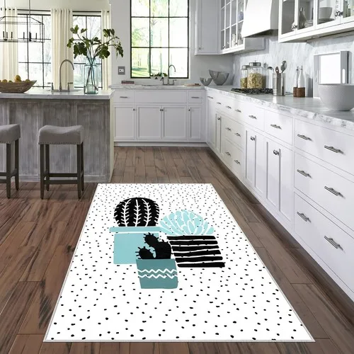 West Home Digital Print Washable Non-Slip Base Living Room Carpet Kitchen Rug Runner and Bath Mat