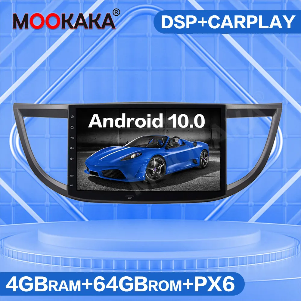 For Honda CRV CR-V 2012-2016 PX6 Android 10.0 4+64GB Car Multimedia Player Auto Radio 4G SIM LTE GPS Navigation Stereo Head Unit