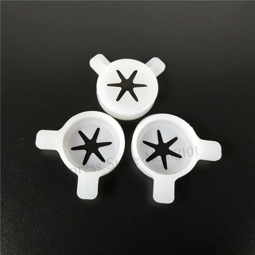 3 pcs/lot Modeling Caps of Ice Cream Machine Spare Parts Hexagram Snowflake Shaped Moulding Lids Accessories Inner Diameter 29mm