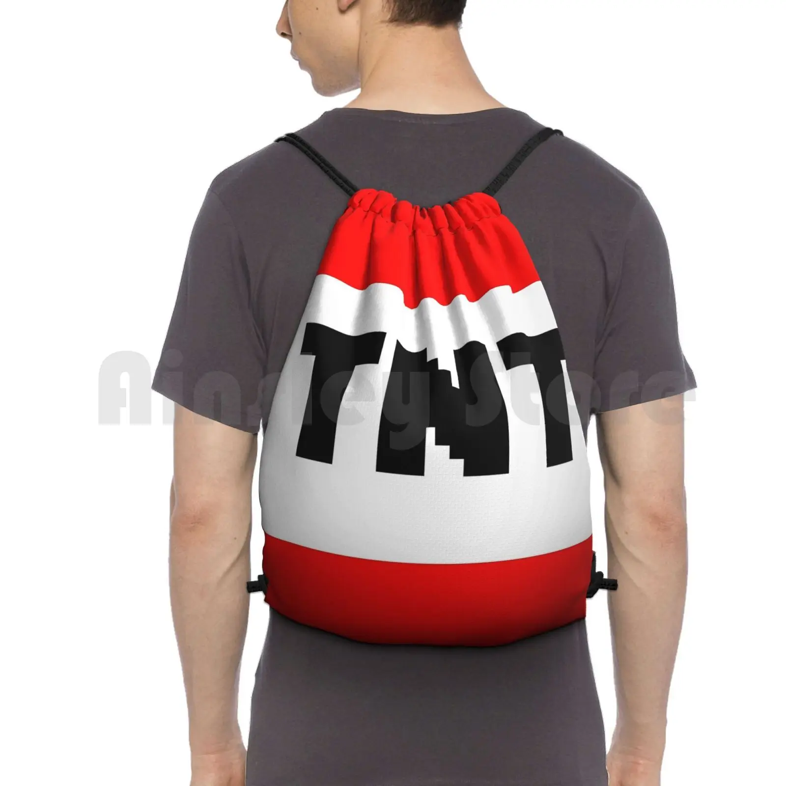 Tnt Backpack Drawstring Bags Gym Bag Waterproof Tnt Game Explosion Red Cool