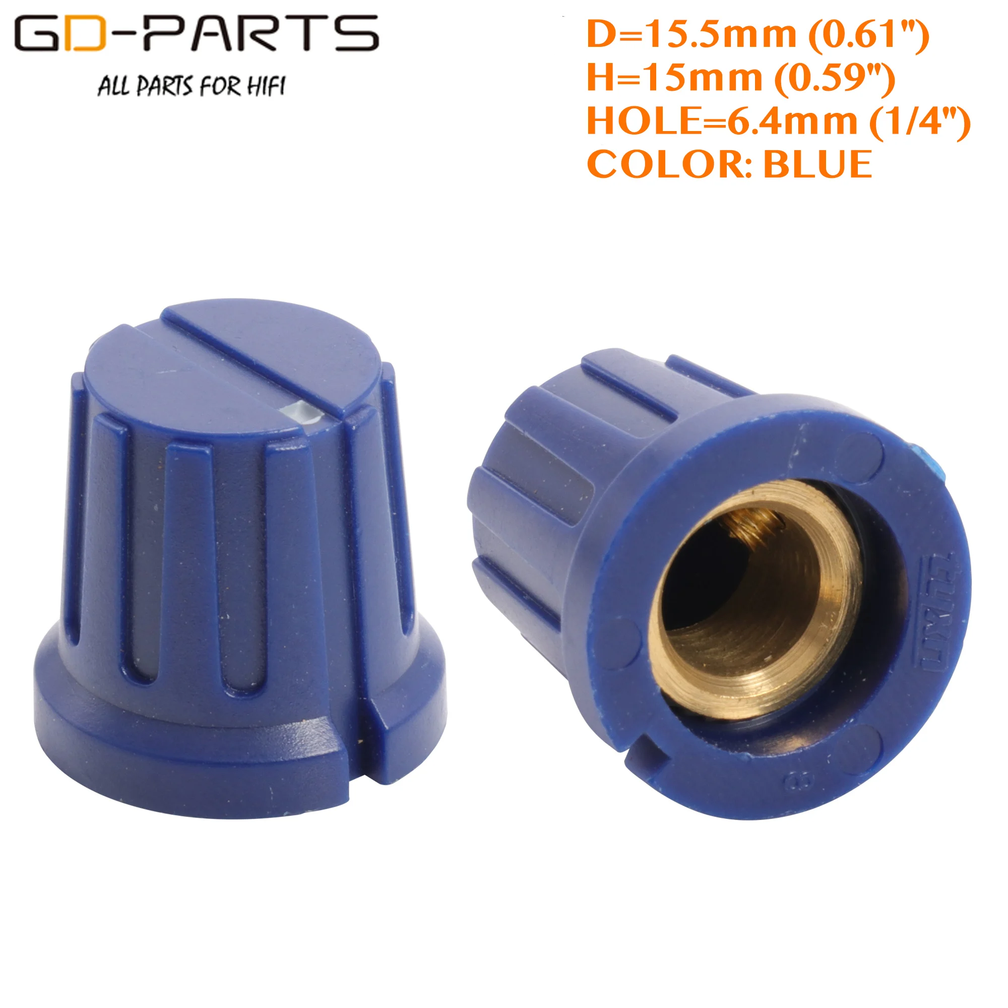 プラスチック製のセット15.5x15mm,hifiオーディオギター,アンプエフェクト,ペダル,ストンプボックス,djミキサー,ラジオ,真ちゅう製の穴6.4mm