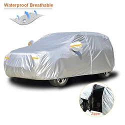 Kayme waterdichte auto covers outdoor zon bescherming cover voor auto reflector stof regen sneeuw beschermende suv sedan hatchba