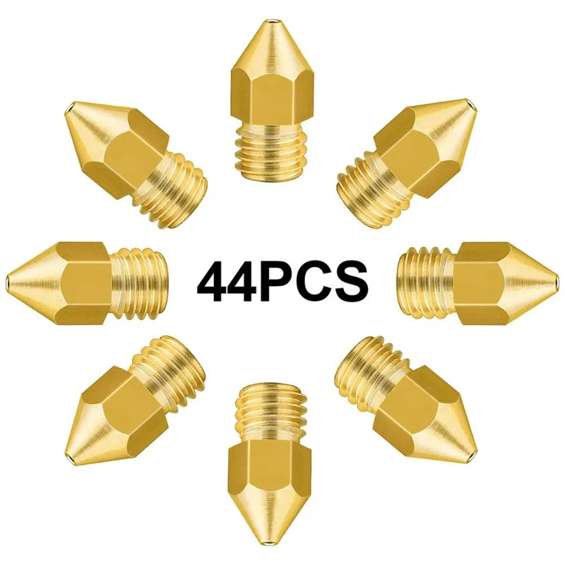 44 قطعة/الوحدة 3D طابعة الفوهات MK8 الطارد رئيس صالح ل Creality CR-10 0.2 مللي متر 0.3 مللي متر 0.4 مللي متر 0.5 مللي متر 0.6 مللي متر 0.8 مللي متر 1.0 مللي متر