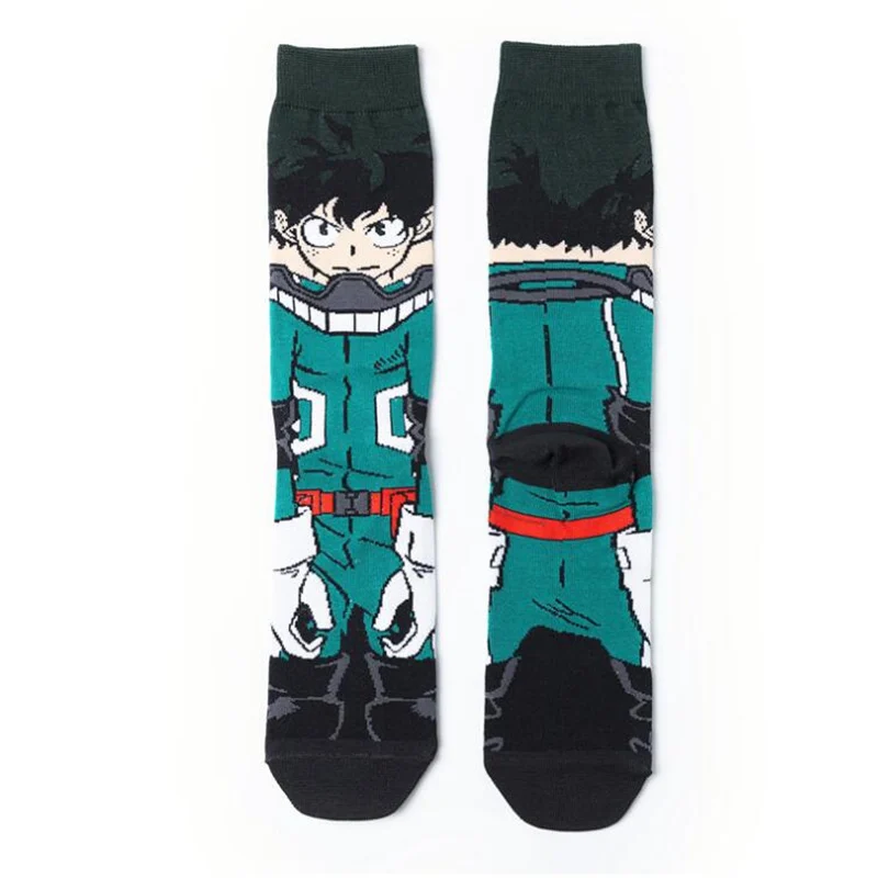 Anime My Hero Academia Izuku Midoriya All Might Bakugou Katsuki Todoroki Shouto Cosplay Character Crew Socks