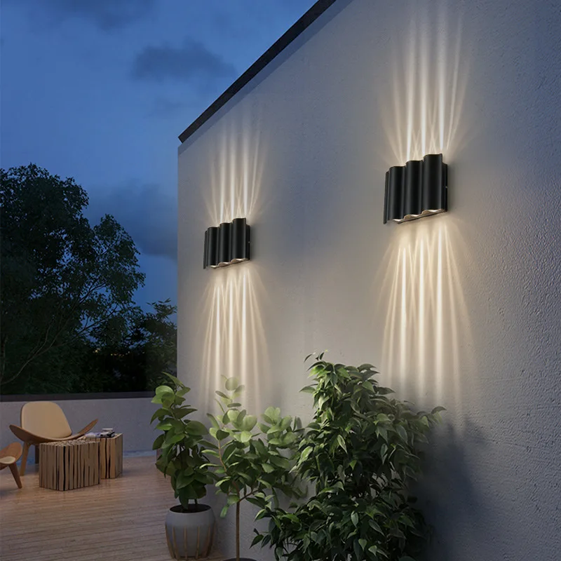 LED Wall Light Outdoor Waterproof Modern Nordic Style Indoor Wall Lamps Living Room Porch Garden Lamp 6W 12W 18W