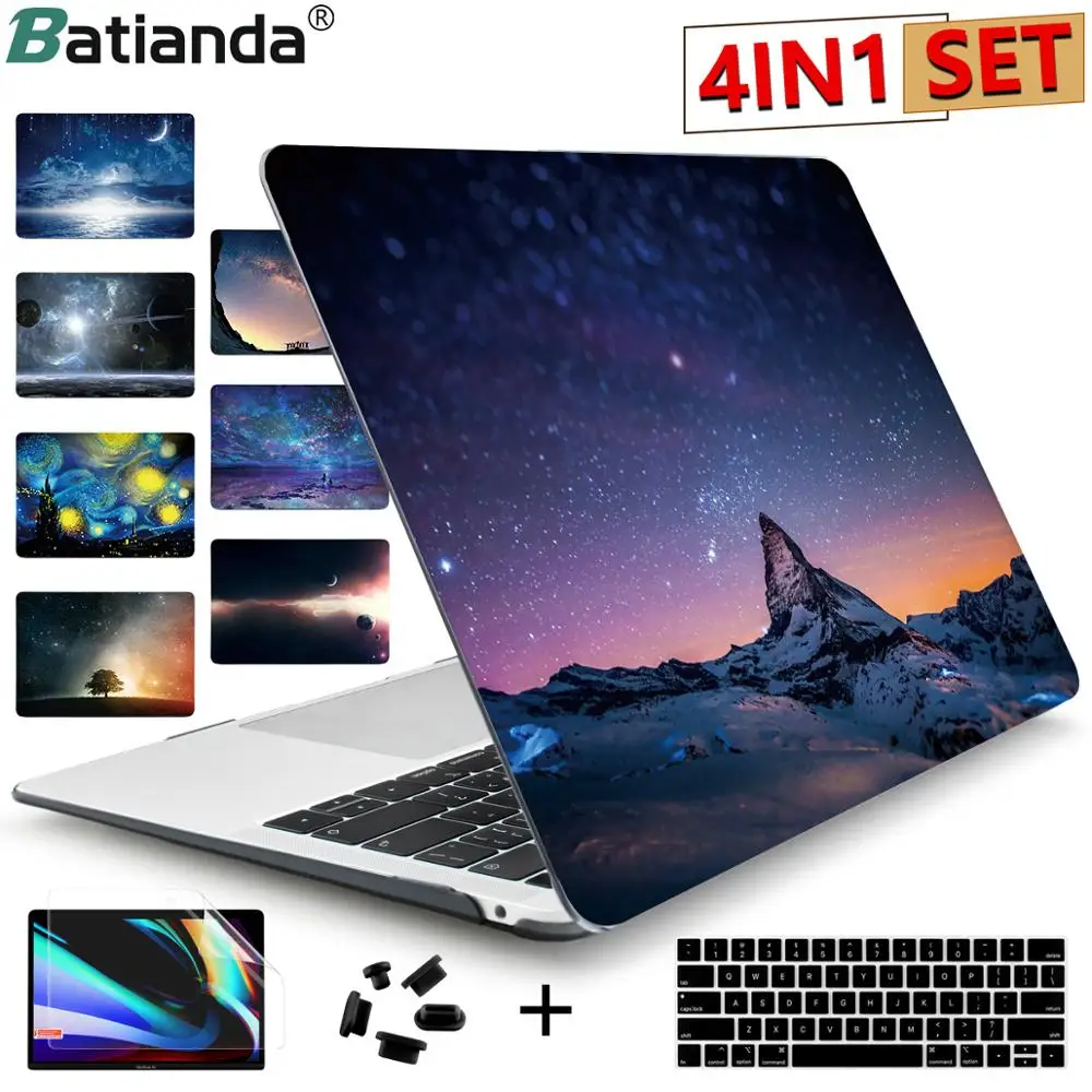 impressao de cristal claro case duro para2023 2023 novo macbook pro retina 13 15 a2338 a2289 a1706 a1989 barra toque capa ar 133 polegada 01