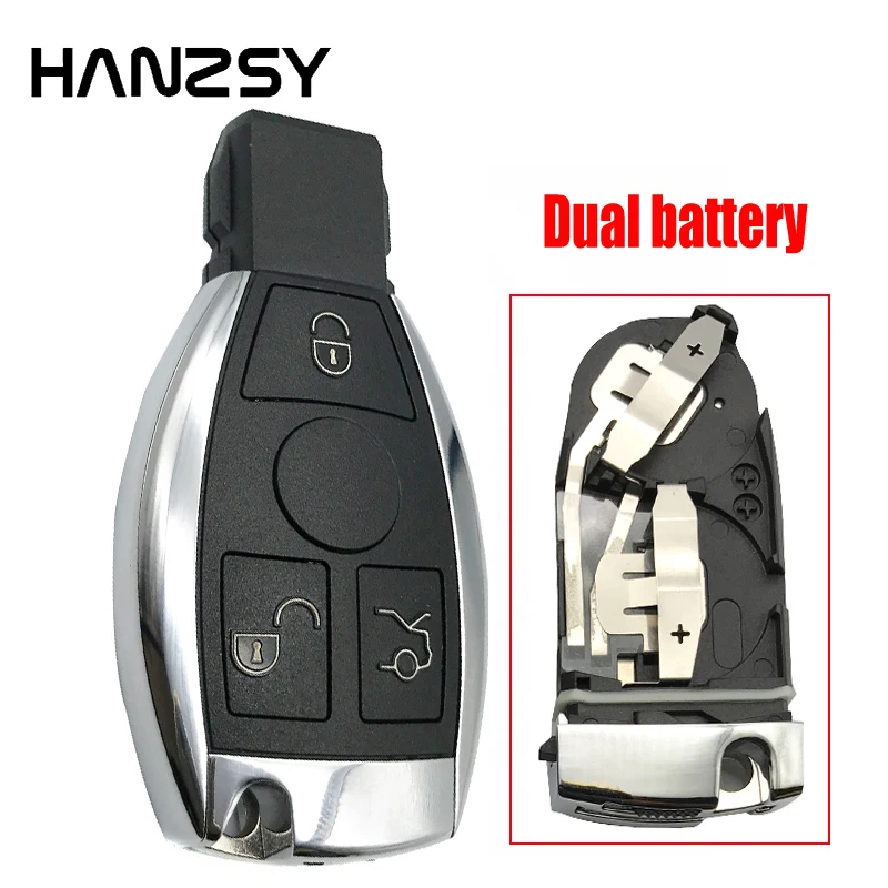 Smart Key shell for Mercedes Benz W211 A C E G S R SL ML GML CL GL CLS CLA CLK SLK GLK Car Remote Key Fob For 2 Battery Holder