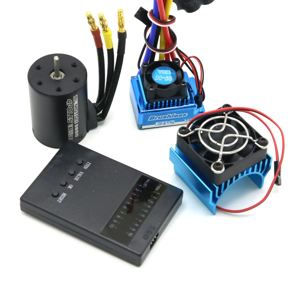 RC Motor 3650 3100KV / 3900KV / 4300KV / 5200KV Bürstenloser Motor & 45A 60A 80A 120A ESC Combo Set für 1:10 RC Auto RC Boot Teil – Detail 6