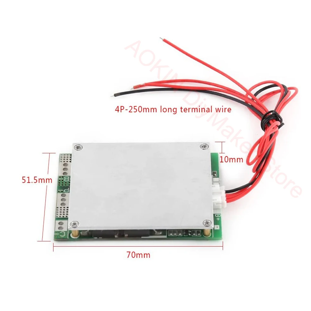 4S 12V 100A/ 3S 12 V 100A BMS Protection Board with Overcharge/Overdischarge Short Circuit Protection for LiFePO4 Battery Pack