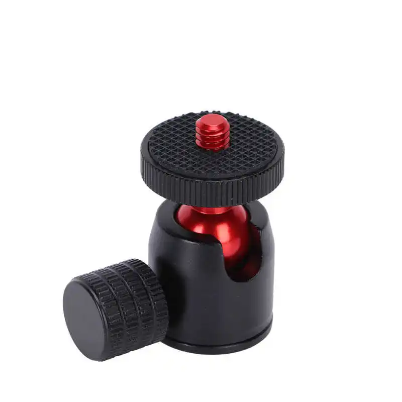 Mini Tripod Ball Head 360 Degree Swivel Ballhead with 1/4 Inch Screw Adapter for DSLR Camera Monitor LED Ring Light Microphone