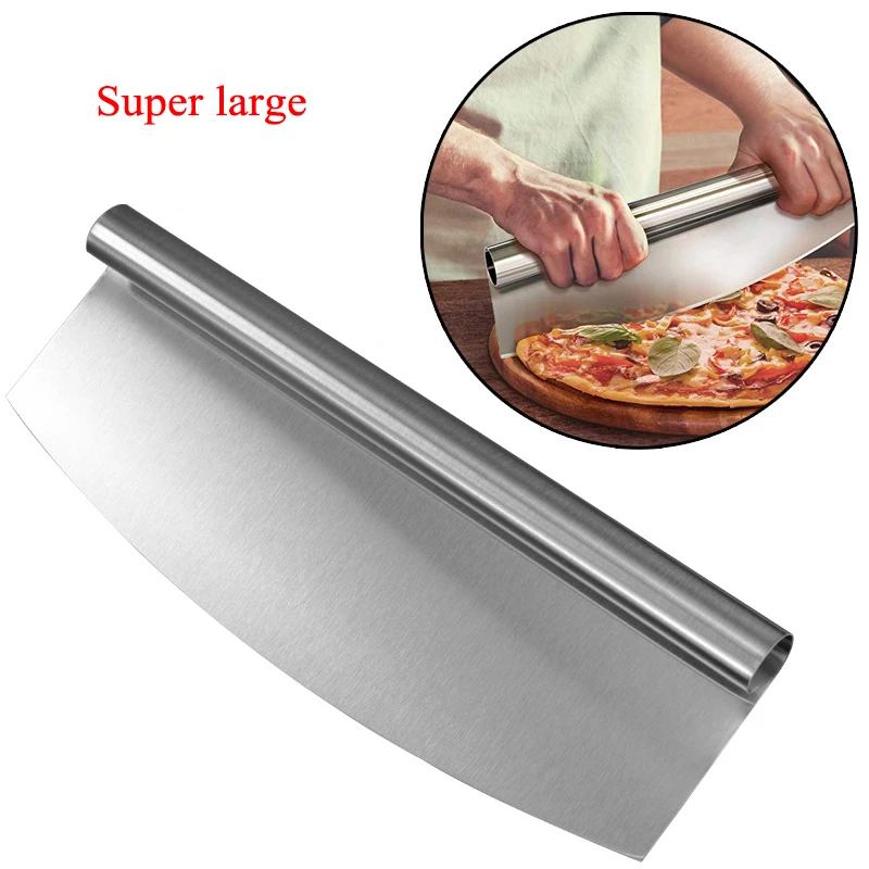 32 Cm Pizza Cutter Stainless Steel Rocking Pizza Chopper High Quality Kitchen Knife Design Custom Cutter Tool