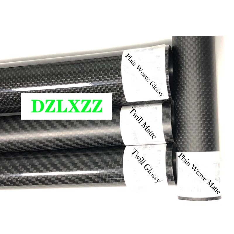 1PC 3K Carbon Fiber Tube  25mm x 16mm Plain Glossy Carbon Pipe Thickness 4.5mm Length 400mm