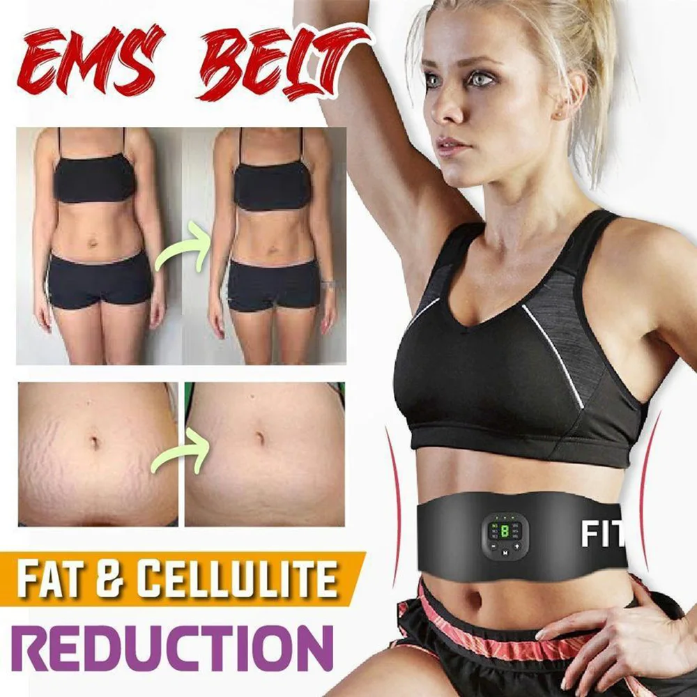 EMS Eletric Muscle Stimulator Abdominal Trainer 6 Modes Slimming Belt Vibrators Sports Equipment Massager For Body