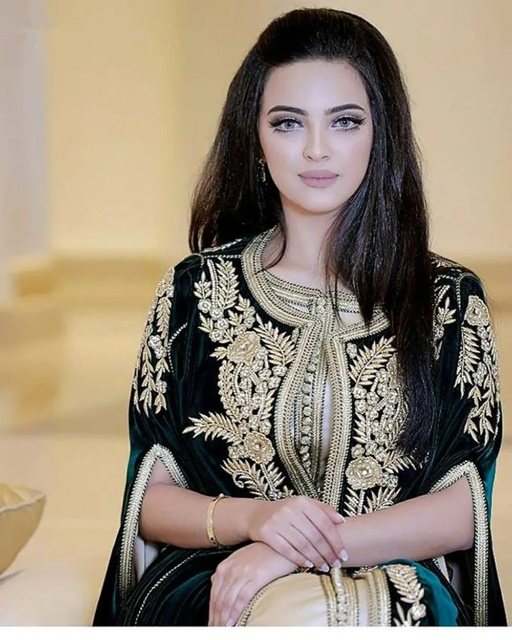 Abiti da sera caftani marocchini personalizzati Applicazioni ricamate Abito formale lungo elegante Dubai Abito da festa arabo elbise abiye