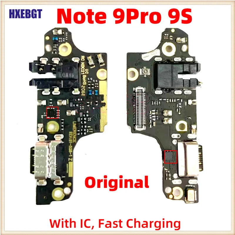 

For Xiaomi Redmi Note 9 Pro 9S With IC USB Charging Port Board Fast Charging Dock Connector Flex Cable Repair Parts