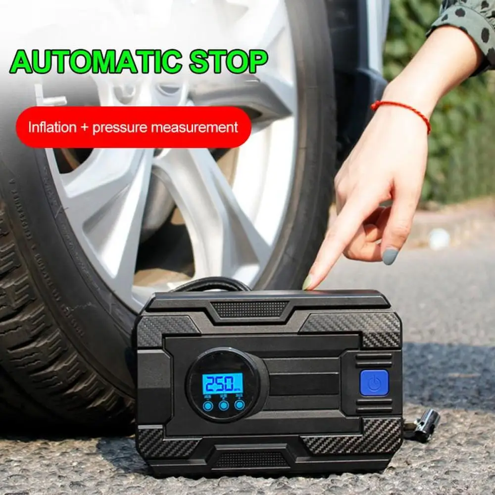 

12V DC Digital Display with LED Portable Air Compressor Pump Car Tire Electric Air Pump Emergency Air Pump Motorcycle Pump