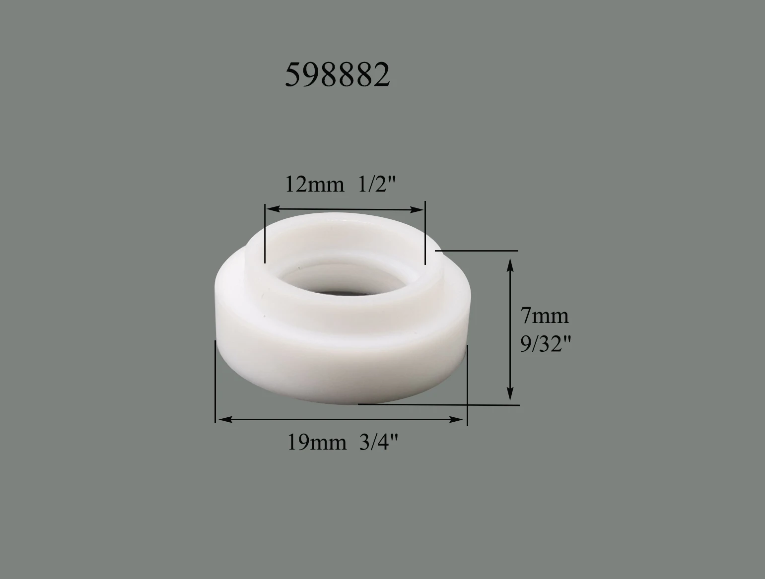 598882 TIG ฉนวนถ้วยปะเก็น Fit SR PTA DB WP 9 20 25ไฟฉายเชื่อม TIG 5pk