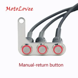 Motolovee interruttore moto manubrio montaggio regolabile interruttori impermeabili pulsanti ON-OFF per clacson faro indicatore di direzione LED