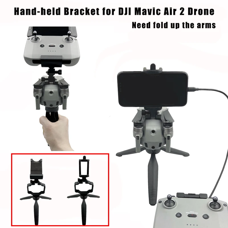 Drone Remote Control Stents Portable Single-hand Holder Modified Gimbal Camera Stabilizer Tripod Bracket for DJI Mavic Air 2 UAV