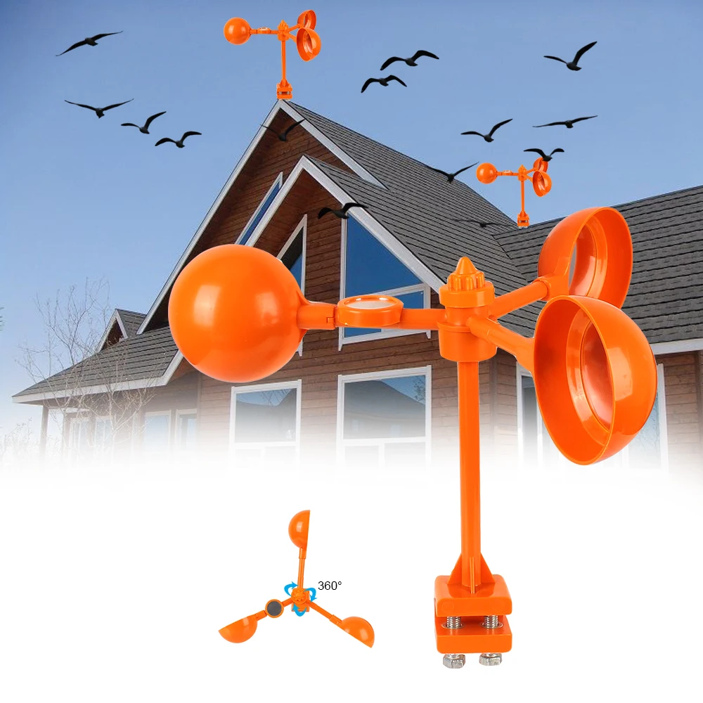 Drive Away Bird Device for Outdoors Garden Lawns Crow Pigeon Pest Bird Pest Repeller 360 Degree Rotating Reflector Solar