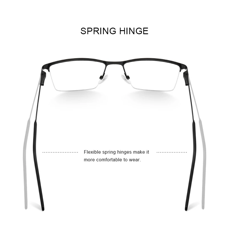 MERRYS DESIGN Men Prescription Glasses Fashion Myopia Prescription Eyeglasses Male Business Style Half Optical Glasses S2074PG