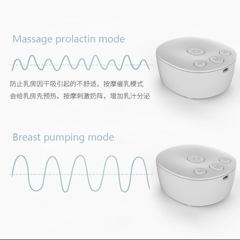 Электрический двойной молокоотсос с 2 бутылками для молока, USB-массажер, детский молокоотсос для грудного вскармливания